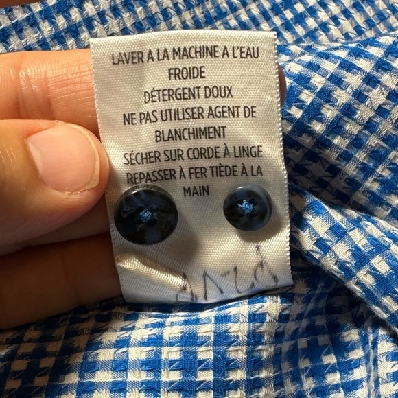 Robert Graham Tailored Fit Long Sleeve Button Up Blue Plaid Shirt XL - Picture 8 of 10